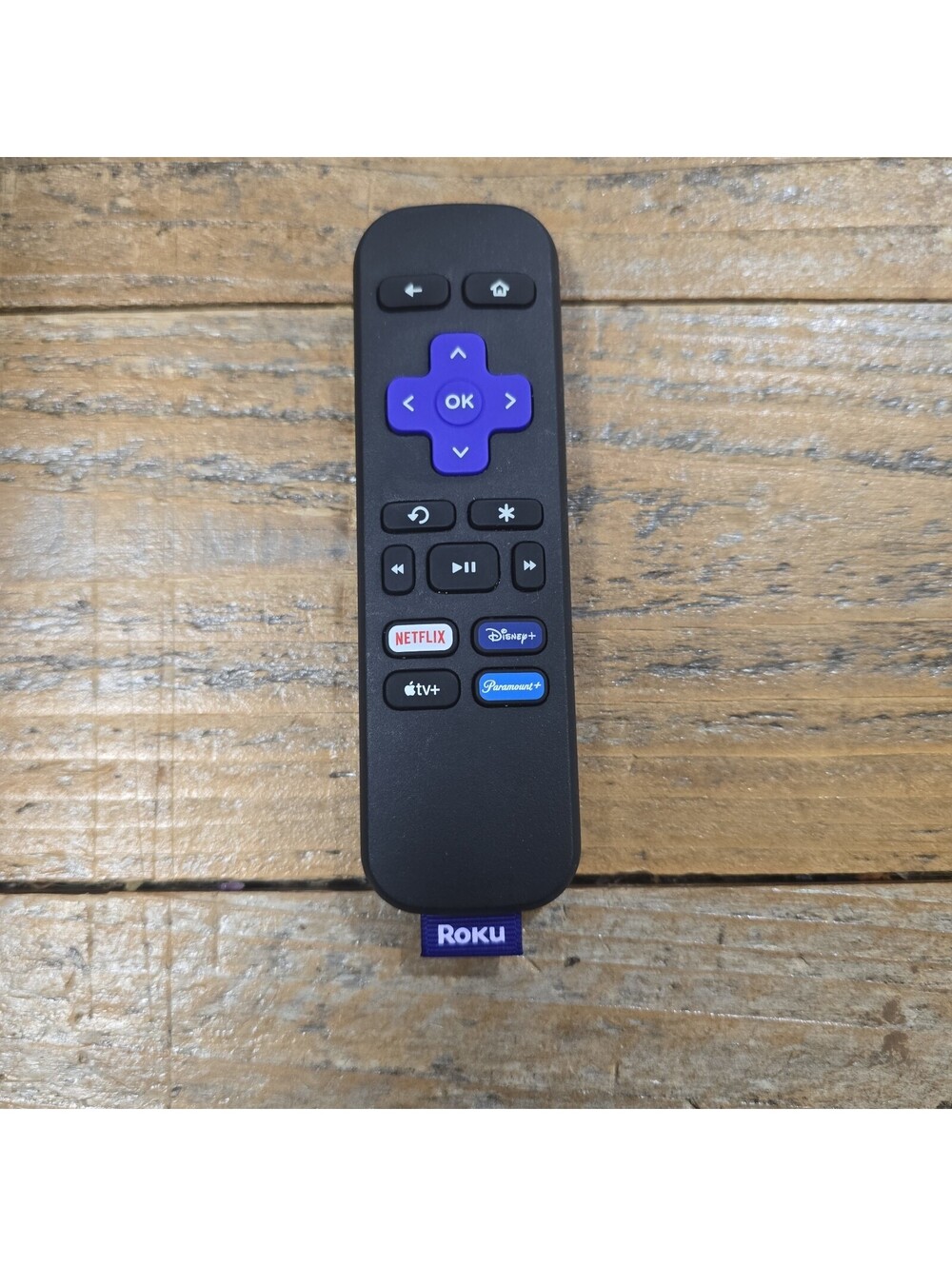 Roku TV Remote RC-ALIR 3226001236 Netflix, Disney, Apple TV, and Paramount Plus